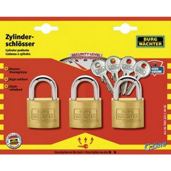 Jeu de cadenas en laiton C-Line, Taille : 40, Epaisseur de l'étrier 6 mm, Hauteur intérieure de l'étrier 22 mm, Quantité : 3 pièces