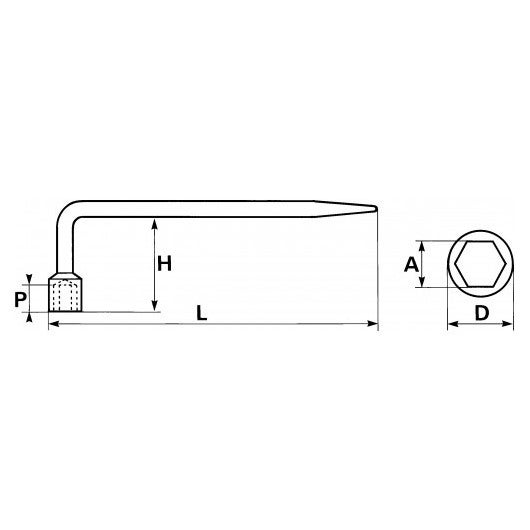 SAM OUTILLAGE - Clé à pipe de monteur en mm - 21 mm 1