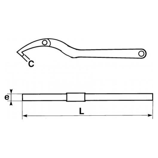 SAM OUTILLAGE - Clés articulées à ergots pour écrous à encoches - Capacité: 35 - 60 mm 1