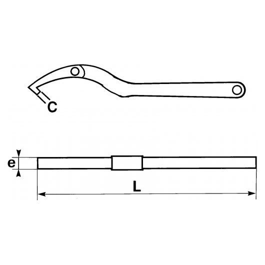 SAM OUTILLAGE - Clés articulées à ergots pour écrous à encoches - Capacité: 20 - 35 mm 1