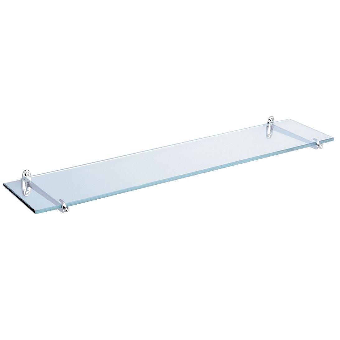 Support de tablette de salle de bains chromé 120mm en paire - DELABIE - 600