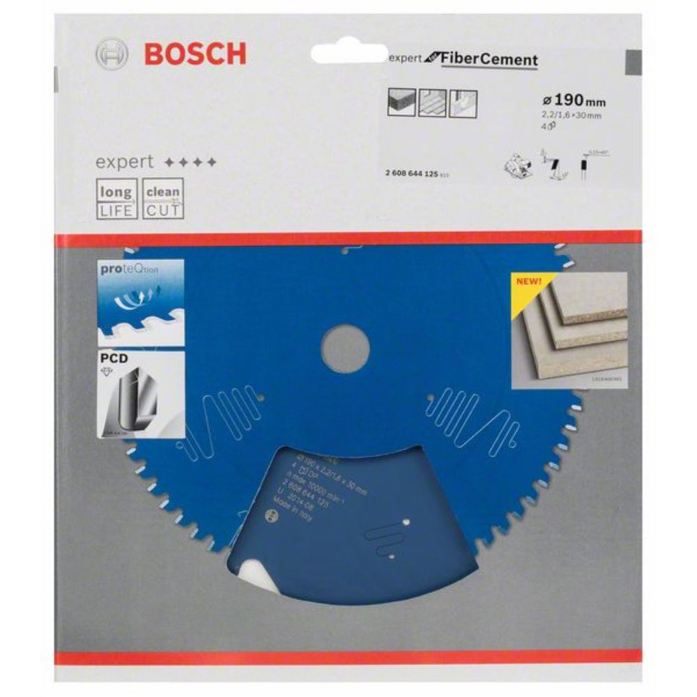 Bosch 2608644346 - Lame de Scie Circulaire Expert pour Fire Cement, 216 x 30 x 2,2 mm, 6D 4