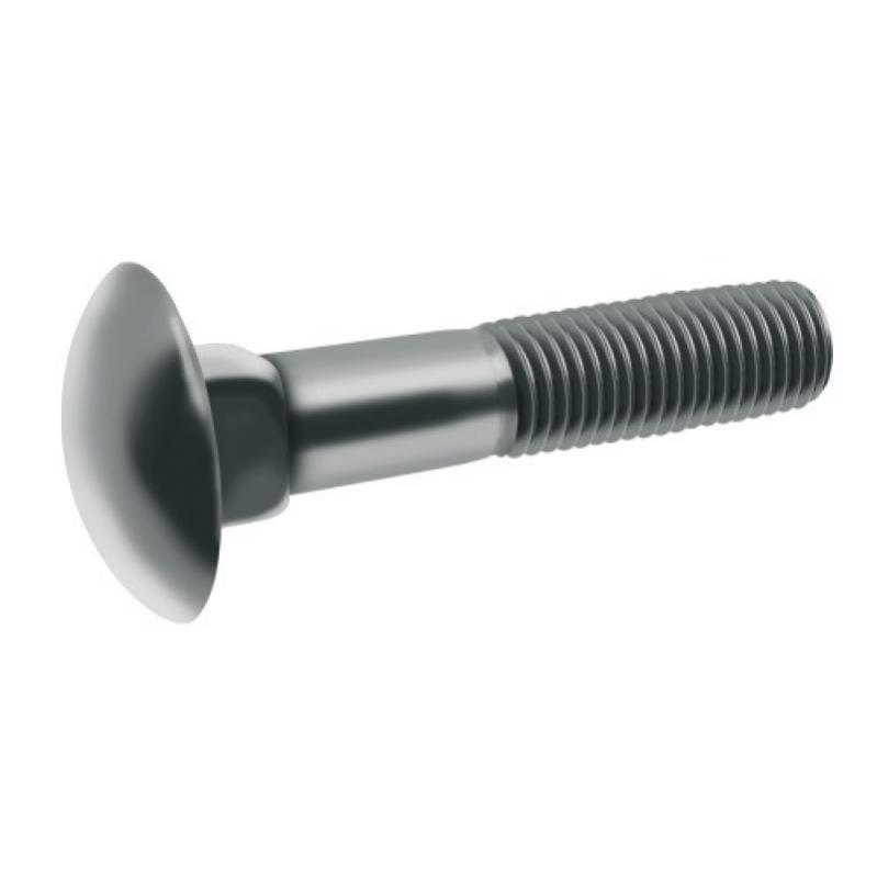 Vis métaux tête ronde collet carré inox A2 DIN 603 diamètre 8 mm longueur 50 mm boîte de 100 vis