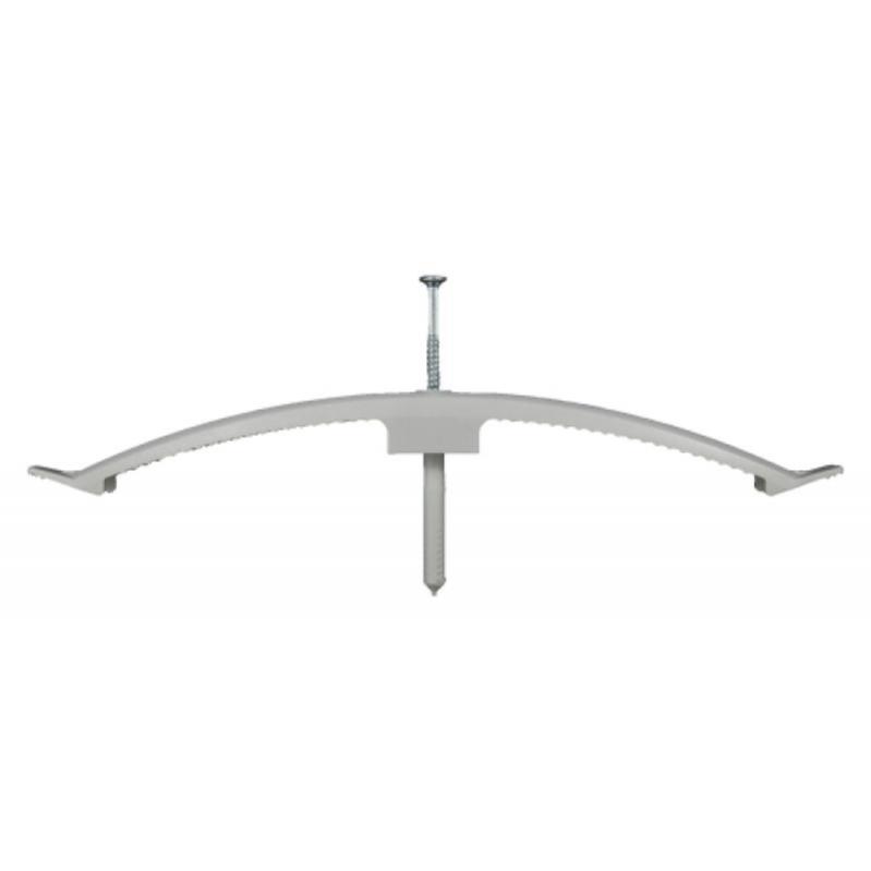 Étrier passecâbles KKB double prémonté avec cheville à frapper Ø6x55mm pour 10 câbles 3x25 maxi coloris gris