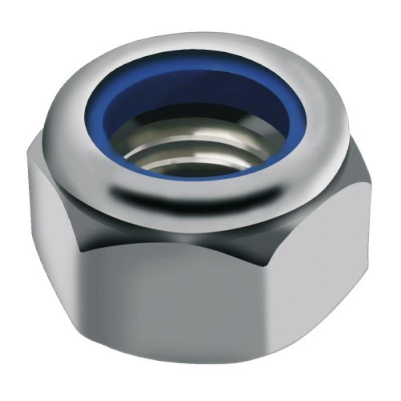 Écrous de sécurité bague polyamide inox A4 diamètre 5 mm boîte de 50 écrous
