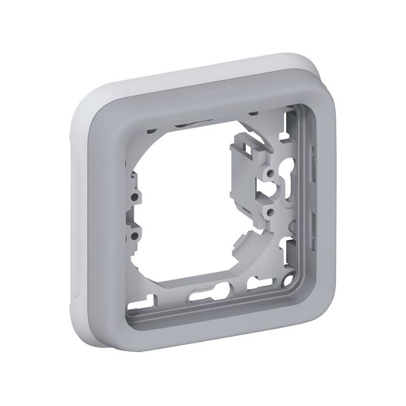 Support plaque étanche PLEXO composable IP55 gris 1 poste - LEGRAND - 069681 5