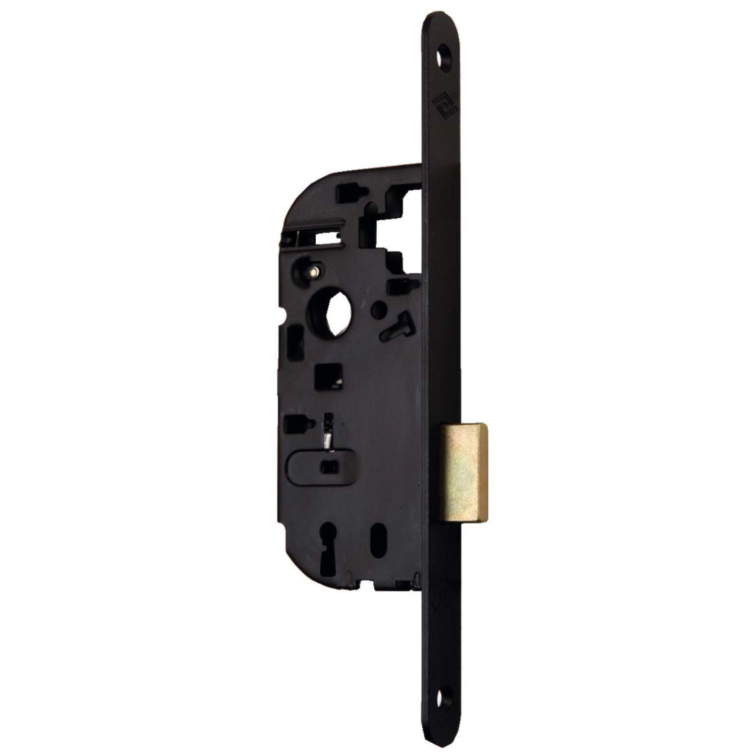 Serrure à larder à pêne dormant axe 40mm finition noir - JPM - 000200-02-0B