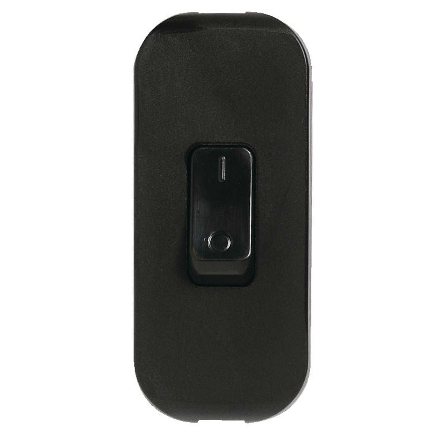 Interrupteur à bascule 2A 250 V touche luminescente noir - LEGRAND - 040194
