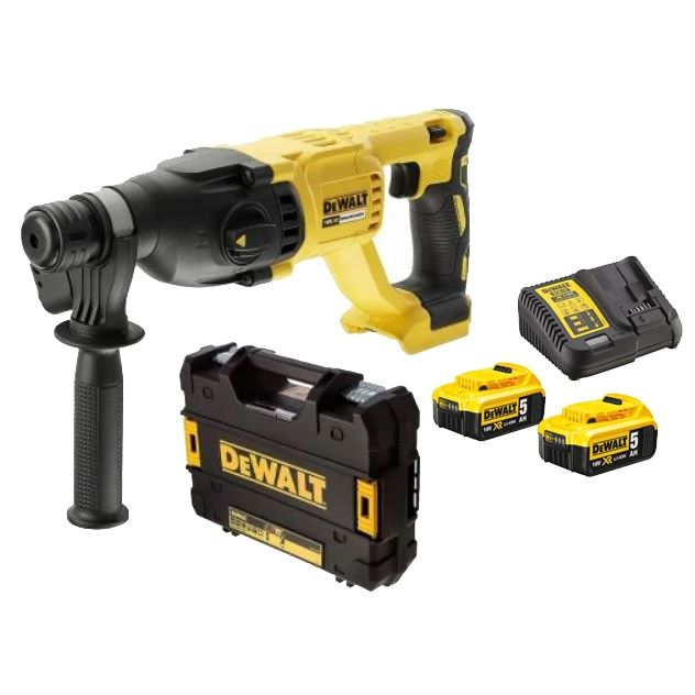 Perforateur SDS+ 18V 3 modes 2,6J + 2 batteries 5Ah + chargeur + coffret T-STAK - DEWALT - DCH133P2
