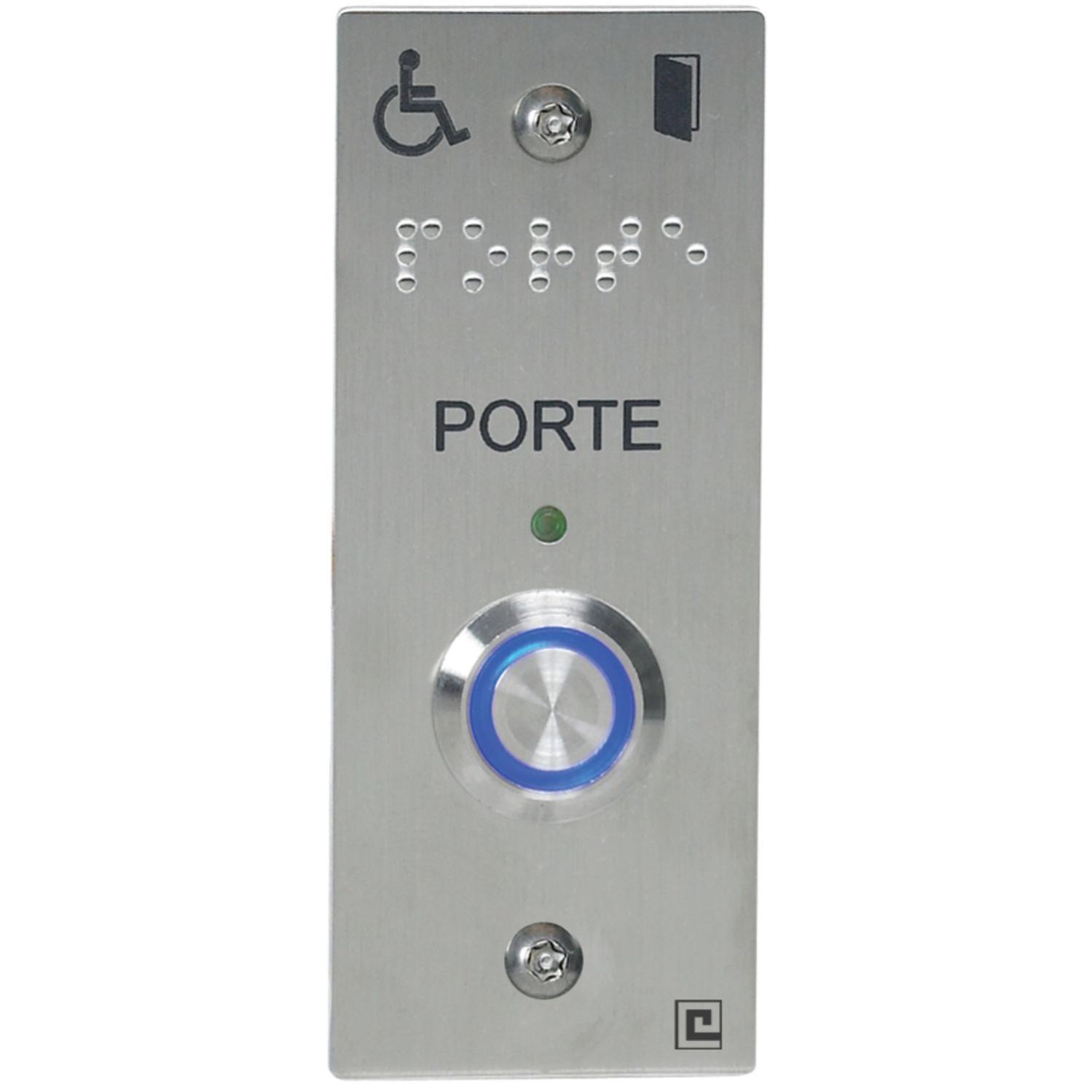 Bouton poussoir NO/NF sur plaque inox loi PMR - HERACLES - PL40NFLH