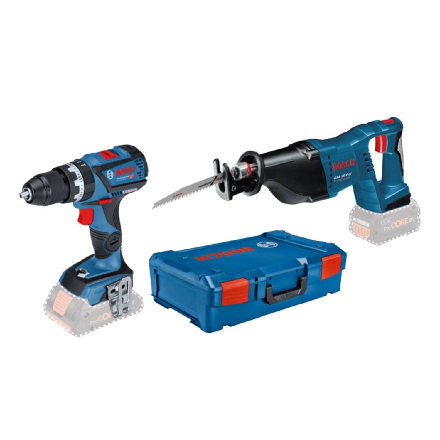 Pack 2 outils 18 V (GSB18V-60C/GSA 18V-LI) (sans batterie ni chargeur) en coffret XL-BOXX - BOSCH
