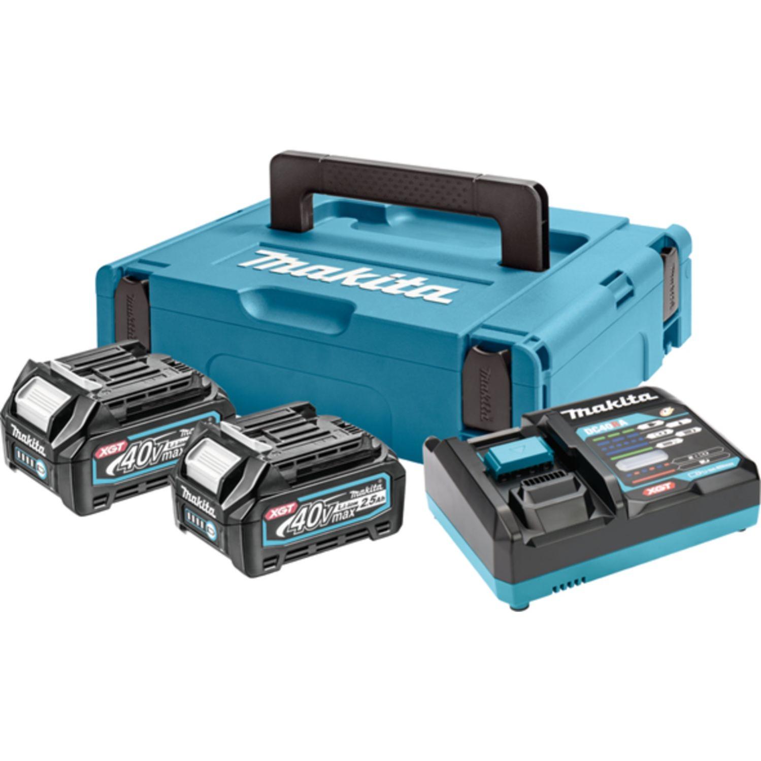 Pack énergie Max XGT Lithium-Ion 2x2,5Ah 40V en coffret MAKPAC - MAKITA - 191J81-6