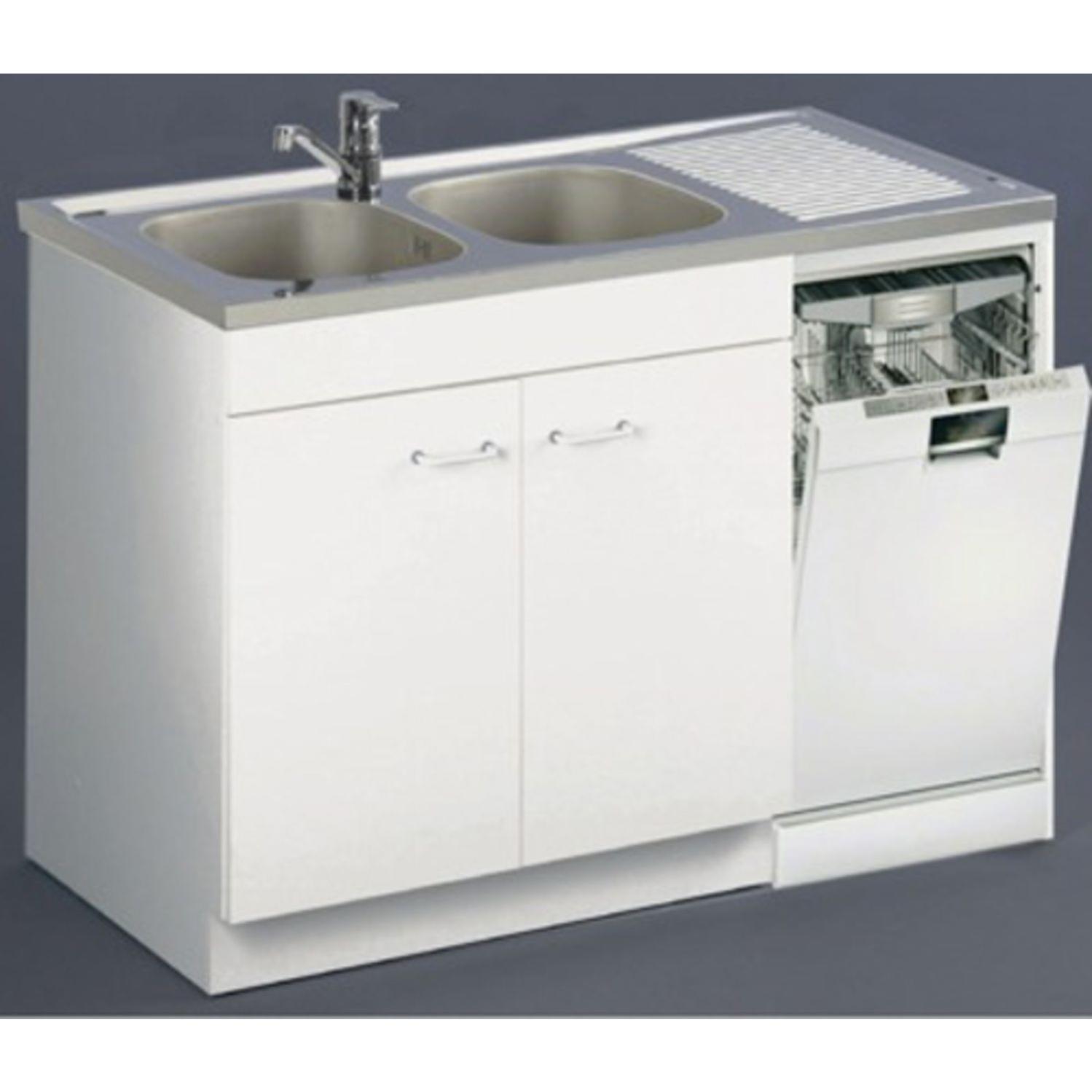 Meuble sous évier lave vaisselle 140 avec jambage - AQUARINE - 200161