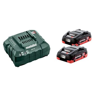Pack 18V de 2 batteries LiHD 4Ah avec un chargeur ASC 55 - METABO - 685174000 0