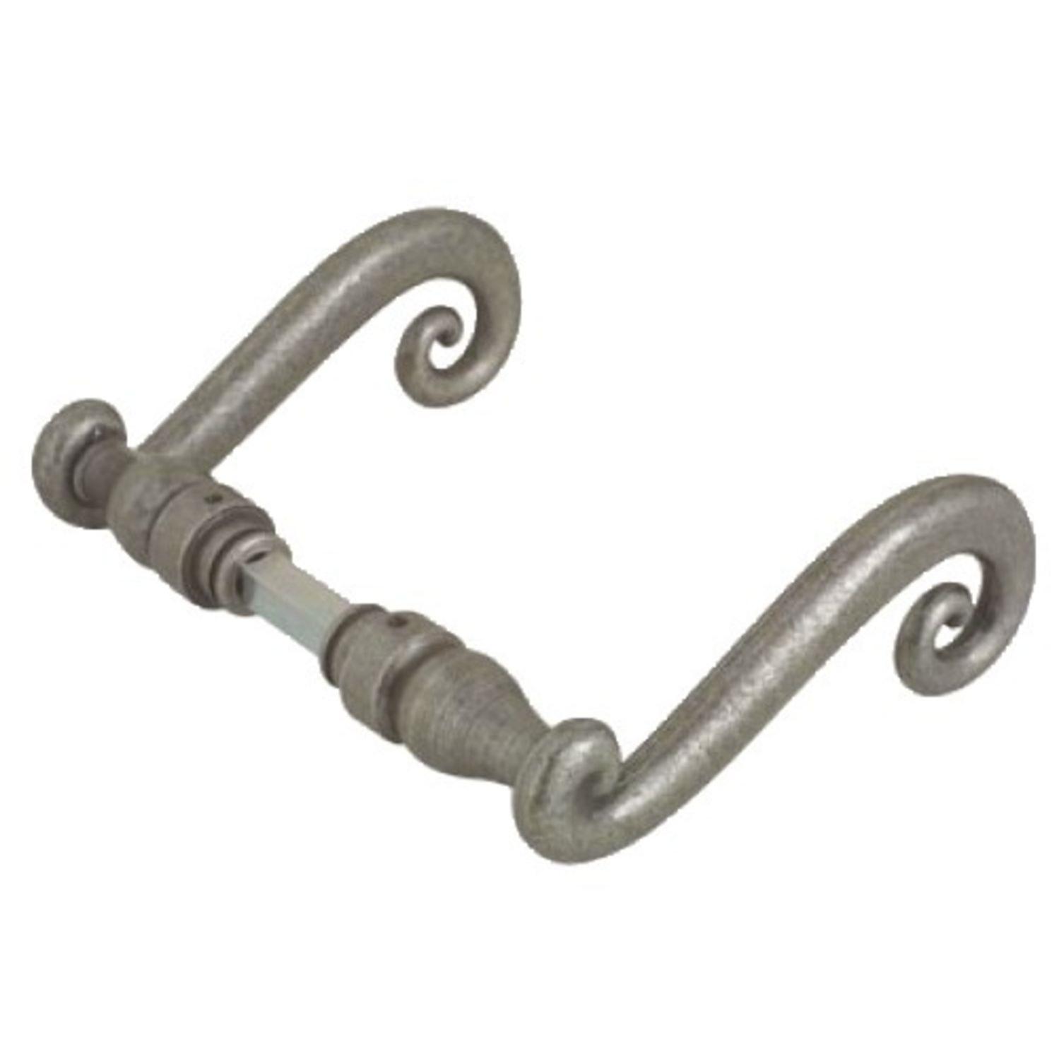 Béquille double Aquitaine fer carré 8mm finition époxy noir - BOUVET - 14819