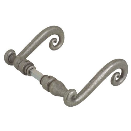 Béquille double Aquitaine fer carré 8mm finition époxy noir - BOUVET - 14819