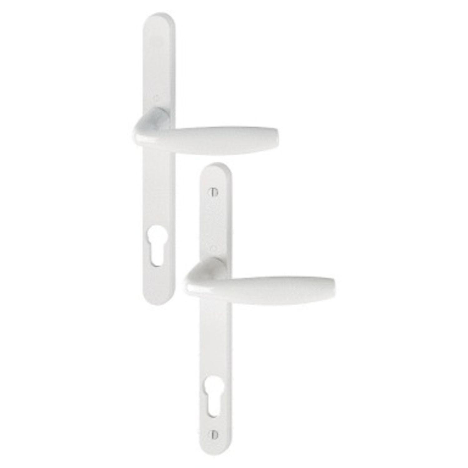 Ensemble sur plaque étroite entraxe 92mm New York type CLE I finition blanc - HOPPE - 3293347