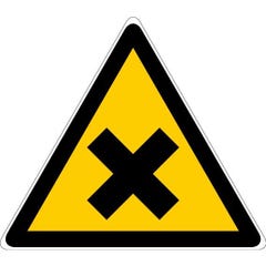Panneau d'avertissements 100mm danger matières nocives ou irritantes - NOVAP - 4180243 0