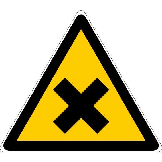 Panneau d'avertissements 100mm danger matières nocives ou irritantes - NOVAP - 4180243 0