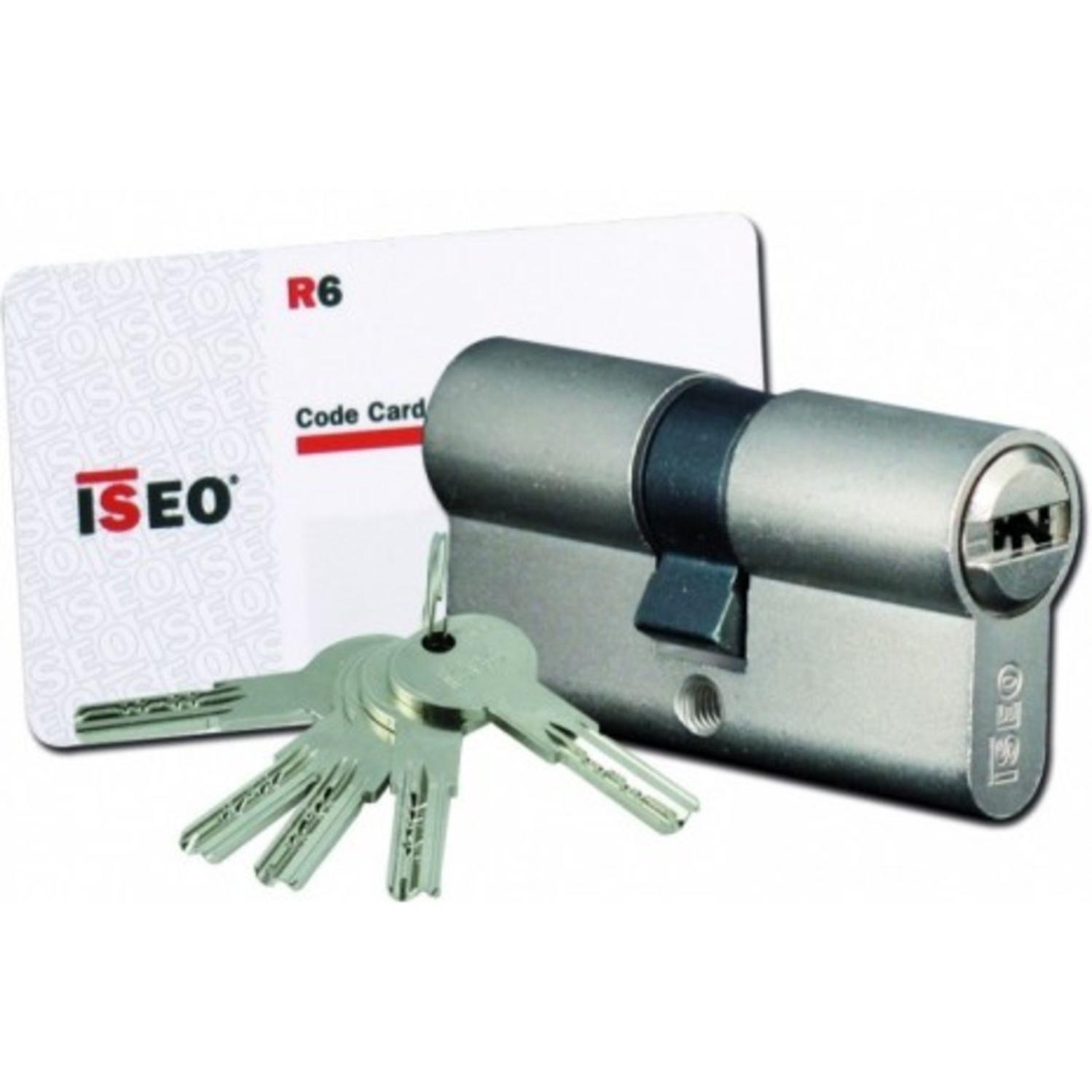 Cylindre CAVERS nickelé IS R6 40 X 40 varié fourni avec 5 clés - ISEO - 880940409..5