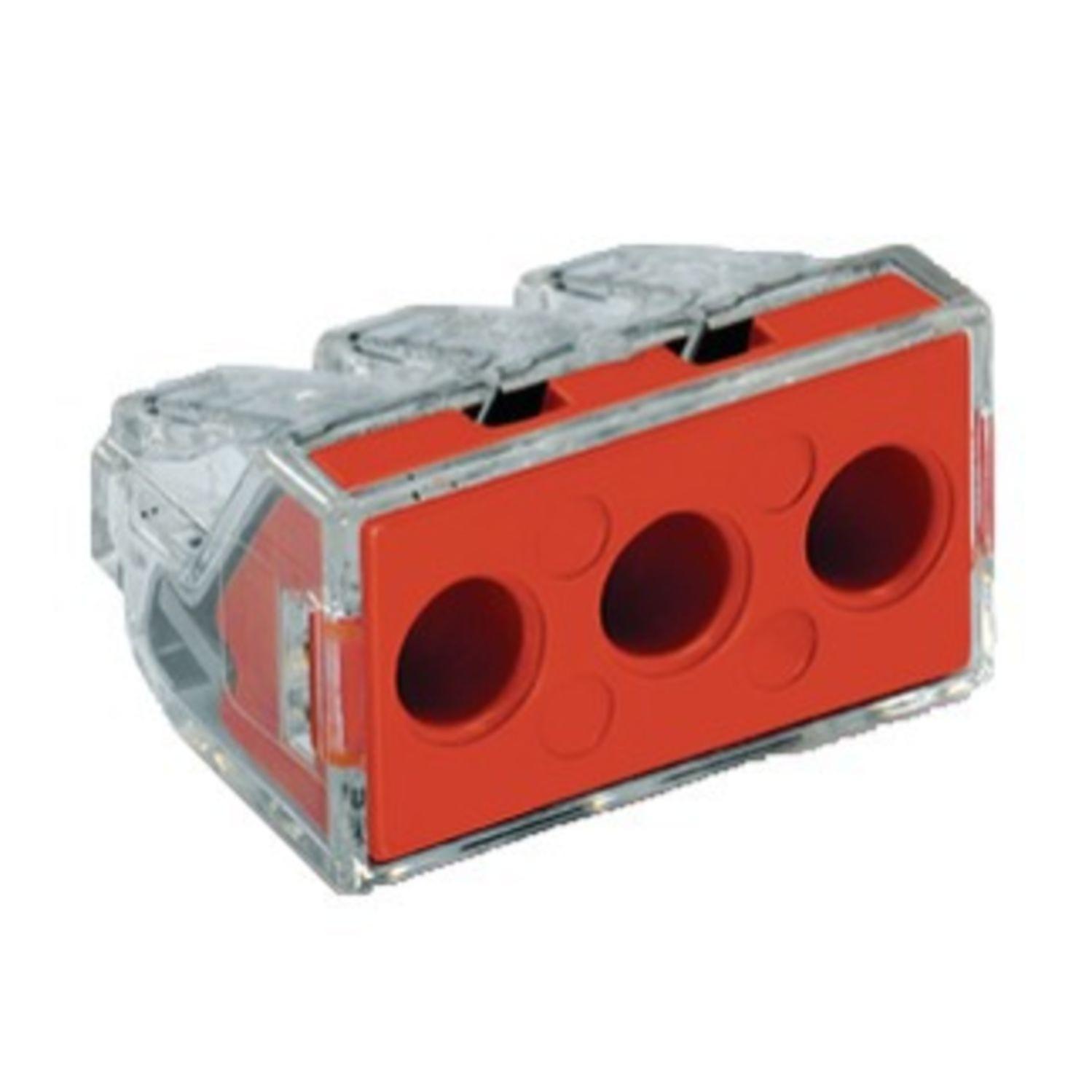 Boîte de 50 bornes de connexion automatiques transparentes 3 fils (1.5-6.0MM) WAG0 773-173