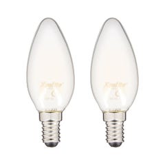 Ampoule LED filament flamme culot E14 806lm blanc chaud 0