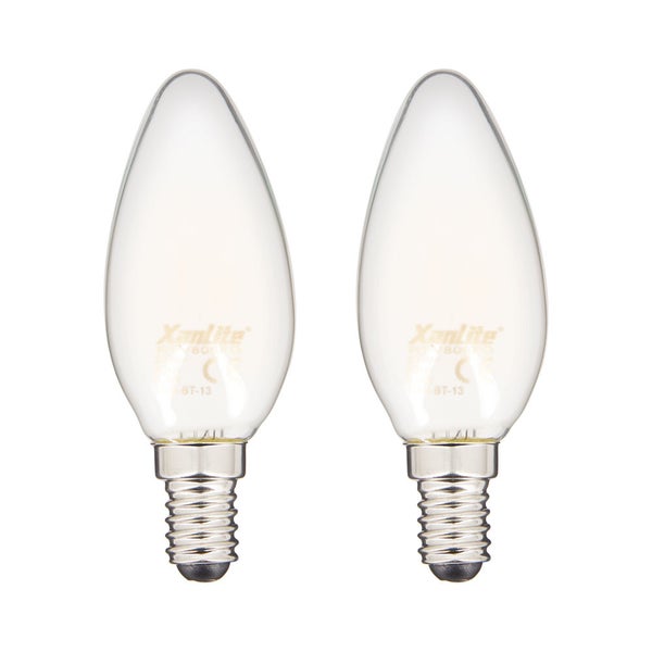 Ampoule LED filament flamme culot E14 806lm blanc chaud 0