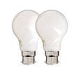 Lot de 2 ampoules Filament LED A60 Opaque, culot B22, 806 Lumens, équivalence 60 W, 2700 Kelvins, Blanc Chaud
