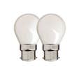 Lot de 2 ampoules Filament LED P45 Opaque, culot B22, 806 Lumens, equivalence 60 W, 2700 Kelvins, Blanc chaud