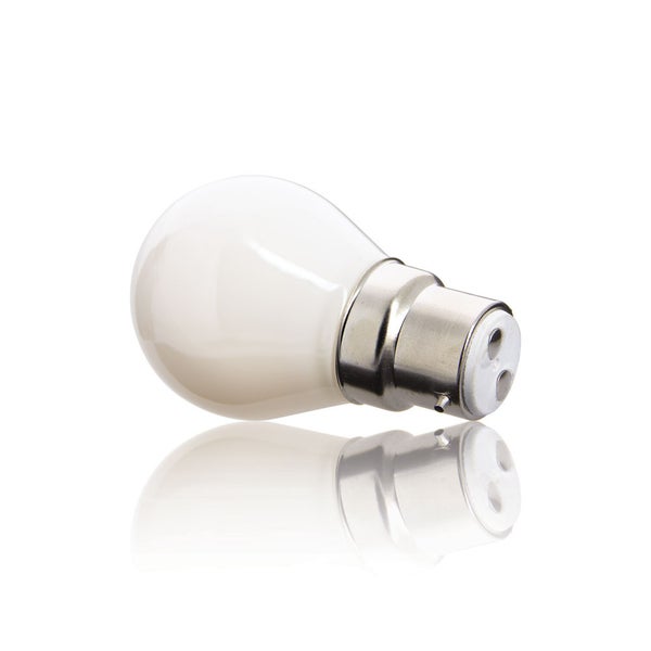 Lot de 2 ampoules Filament LED P45 Opaque, culot B22, 806 Lumens, equivalence 60 W, 2700 Kelvins, Blanc chaud 1