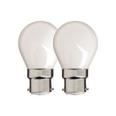Lot de 2 ampoules filament LED P45, culot B22, 806 Lumens (équivalence 60W, 4000 Kelvin, Blanc neutre 0