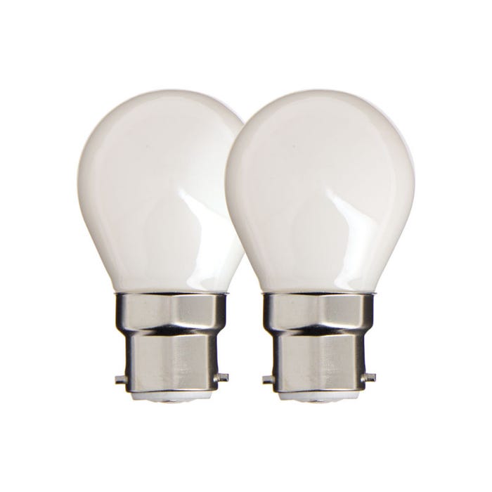 Xanlite - Lot de 2 ampoules filament LED P45, culot B22, 806 Lumens (équivalence 60W, 4000 Kelvin, Blanc neutre - PACK2RFB806POCW 0