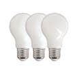 Lot de 3 Ampoules Filament LED A60 Opaque, culot E27, 806 Lumens, équivalence 60W, 2700 Kelvins, Blanc chaud
