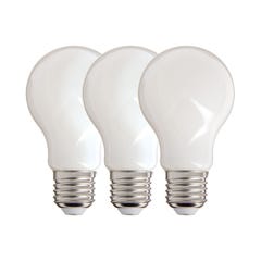 Lot de 3 Ampoules Filament LED A60 Opaque, culot E27, 806 Lumens, équivalence 60W, 2700 Kelvins, Blanc chaud