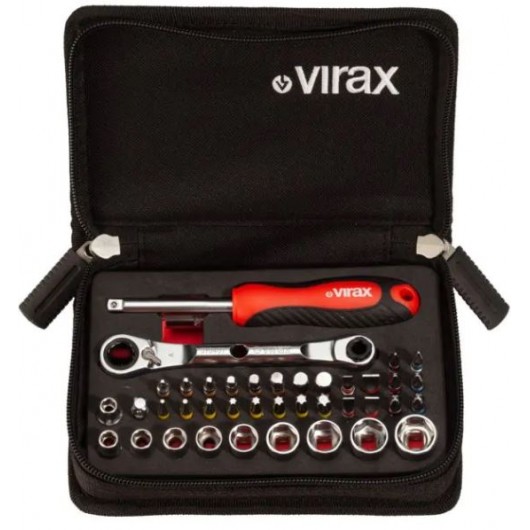 VIRAX - Coffret 41 pièces - Douilles compactes 1/4", embouts 1/4"