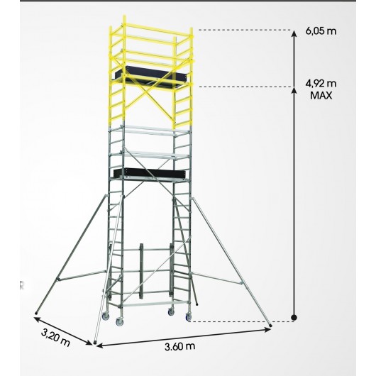 CENTAURE - Réhausse pour échafaudage ALTER PRO pliant - aluminium - Réf : 439705