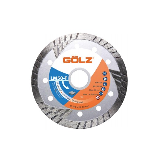 GÖLZ - Disque diamant LM50-T - coupe à sec pour meuleuse - ø 115 mm / alésage 22.23 mm