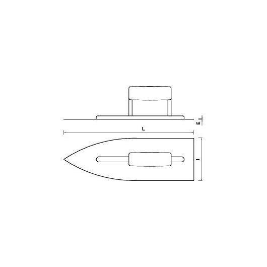 MONDELIN - Platoir flamand lame acier pointu poignée noir fermée - 60 x 12 cm 1