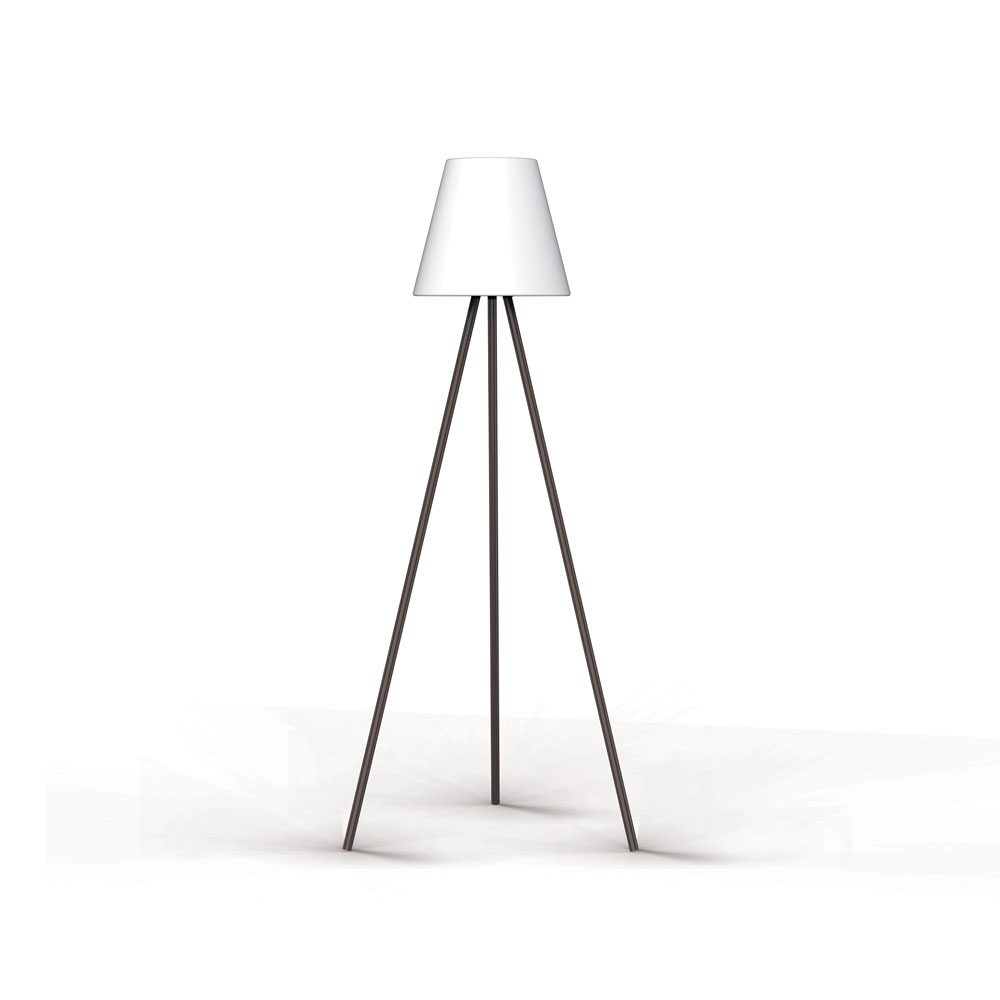 Lampadaire Solaire IP44 RVB Blanc Rechargeable USB Polyéthylène 2h d'autonomie