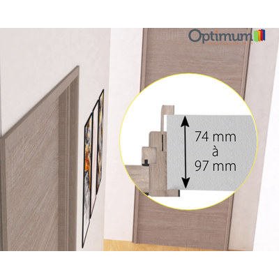 OPTIMUM Bloc Porte ajustable décor chene taupe VERONE - 204 x 83 cm Droit 4