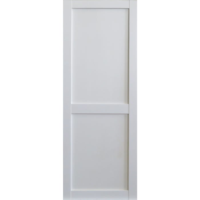 Porte Coulissante Atelier 2 Panneaux Blanc H204 x L83 GD MENUISERIES 0