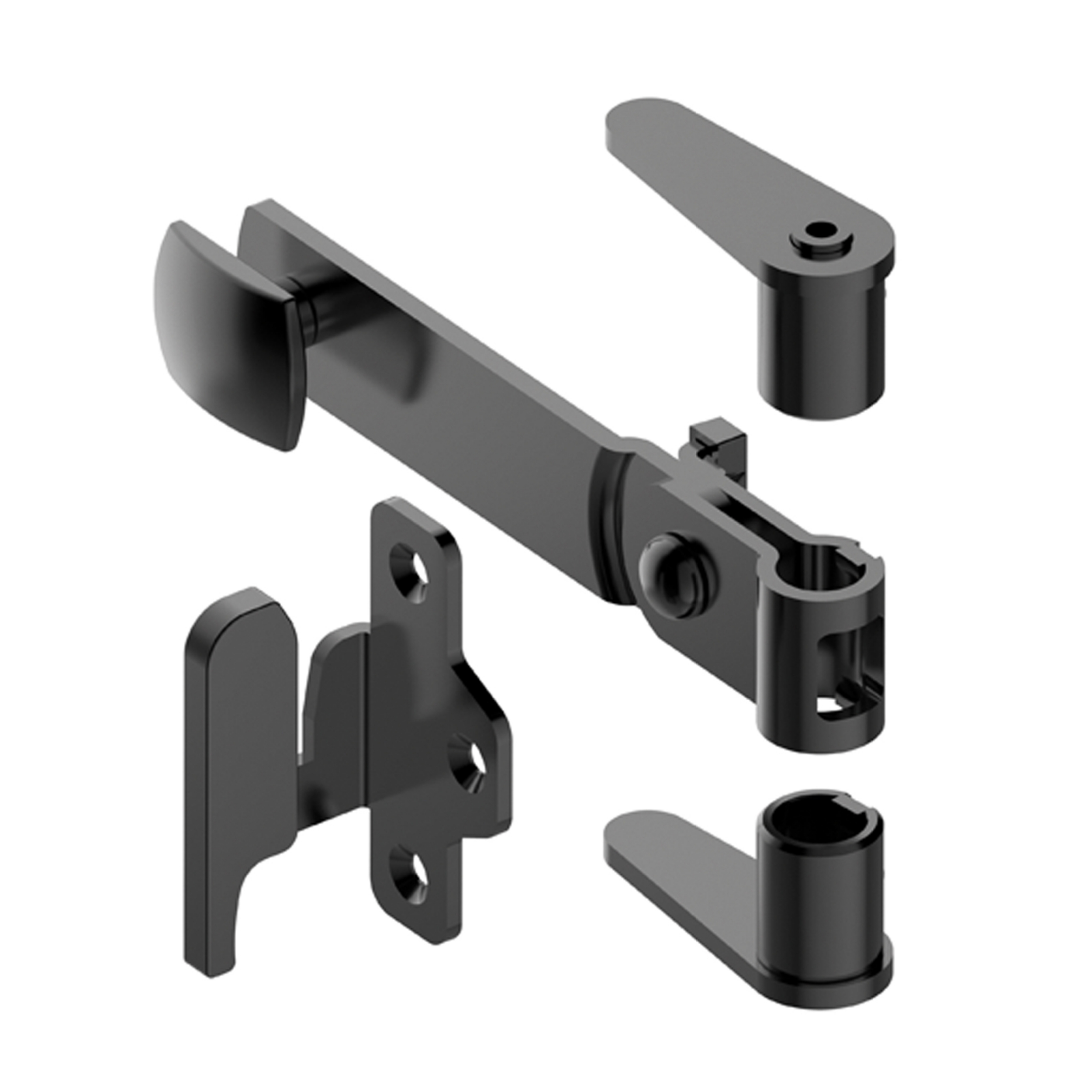 Accessoires pour espagnolette, noirs