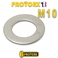 RONDELLE Plate ÉTROITE "Z" M10 x 5pcs | Diam. int = 10,5mm x Diam. ext = 20mm | Acier Inox A2 | Usage Exterieur-Intérieur | Norme NFE 25514 0