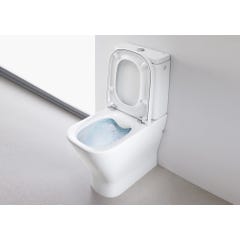 Pack WC à poser ROCA modèle GAP Cuvette carrée rimless 36.5 x 60 x 79 cm + réservoir + abattant 0