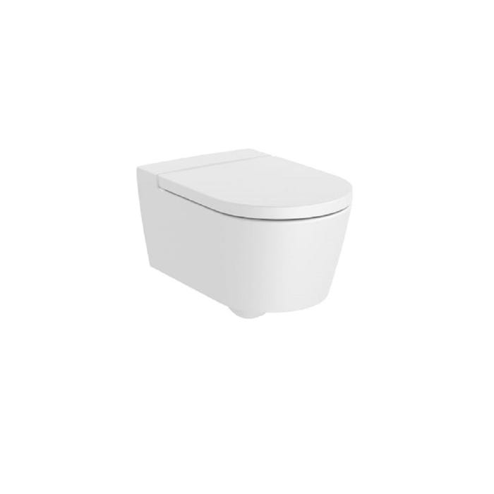 Cuvette WC suspendue ROCA sans bride 37 x 56 x 44 cm,blanc, + abattant blanc 0