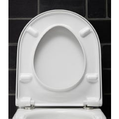 WC en céramique suspendu sans bride, fixation Durafix 36 x 54 x 40 cm blanc,+ abattant blanc 2
