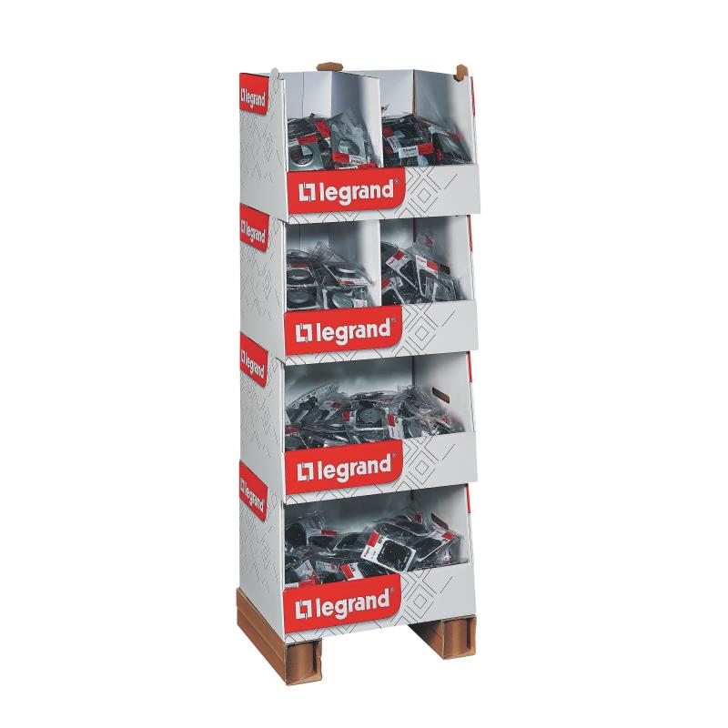 Coffret Dooxie (Box) : 60 va-et-vient 10A, 120 prises 2P+T 16A + 120 plaques de finition Noir et Aluminium