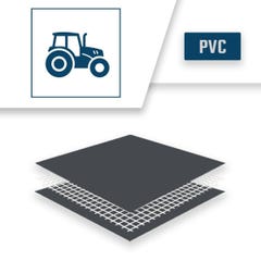 Bâche Agricole 2x3 m Gris anthracite - Qualité 5 ans TECPLAST 506AG - Bâche PVC étanche de protection pour Matériel agricole 3