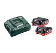 Pack énergie 12v metabo - pack 2 batteries 12 volts + chargeur 2 x 4,0ah lihd, asc 55 - 685301000