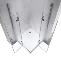 ATÉA Cabine de douche H 190 cm, 2 portes pliantes et pivotantes - verre semi-opaque 70 x 75 cm 1